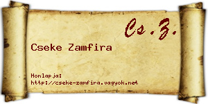 Cseke Zamfira névjegykártya
